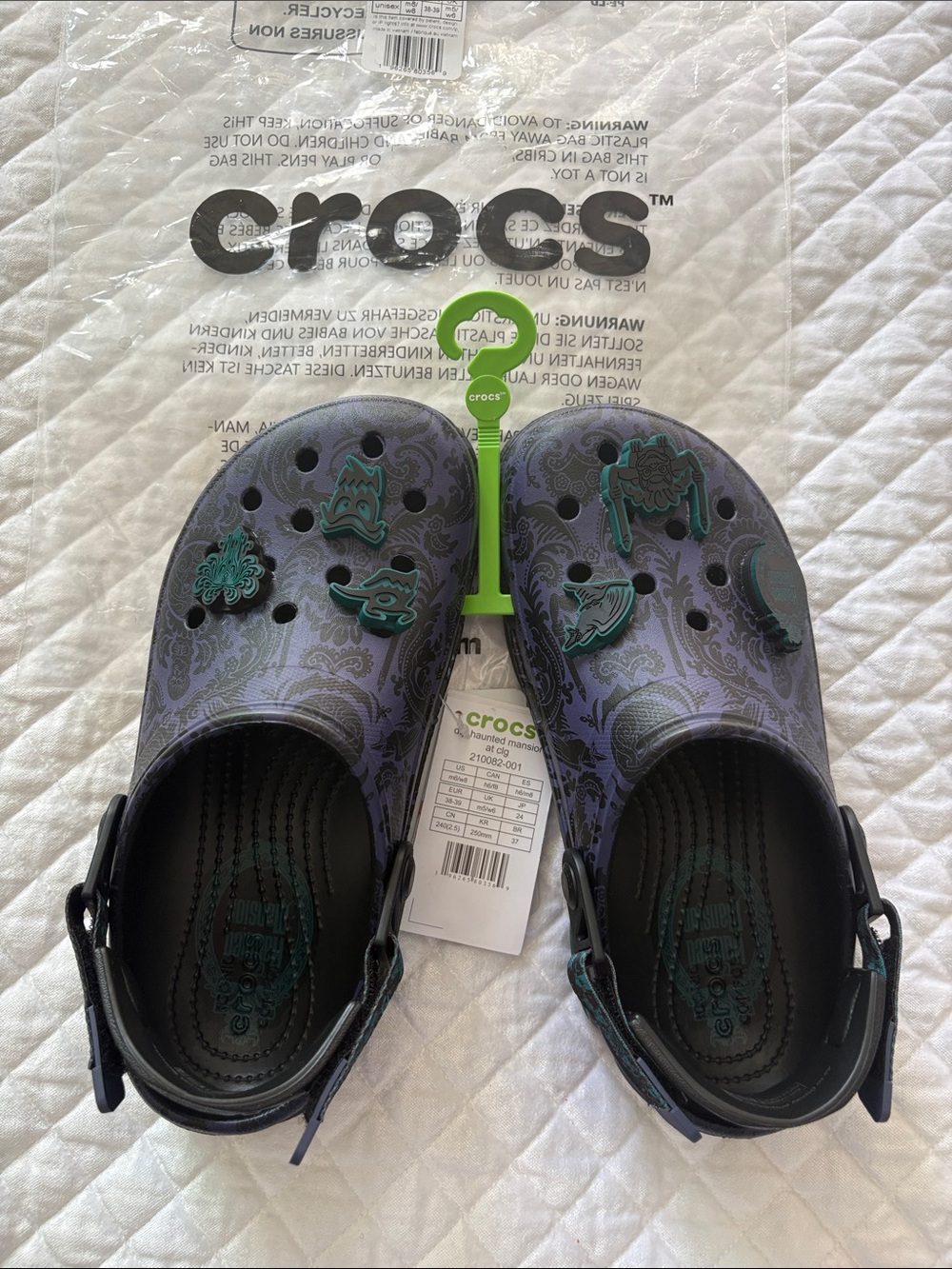 Disney x Crocs - Haunted Mansion Wallpaper Print clogs with gibbitz - Picture 7 of 11